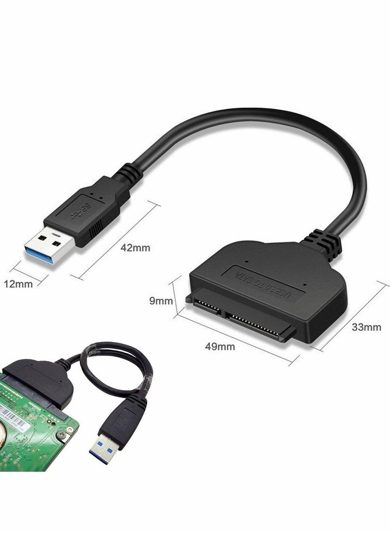 USB Cable to SATA 3.0 III Hard Drive Adapter for USB1.0/USB1.1/USB2.0 and 2.5 inch SATA/SATA2.0/SATA3.0 Disk Support SSD & HDD Data Transfer UASP