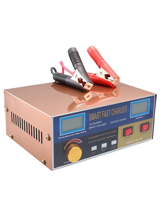 Intelligent Automatic Battery Charger 12V/24V Battery Charger Reconditioner Pulse Repair with Digital Display for Car Cell Motorcycle Battery Lithium Battery