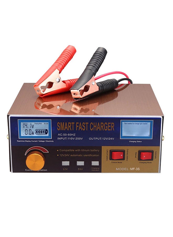 Intelligent Automatic Battery Charger 12V/24V Battery Charger Reconditioner Pulse Repair with Digital Display for Car Cell Motorcycle Battery Lithium Battery