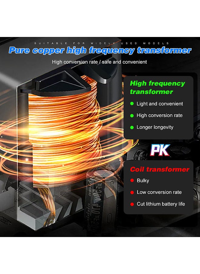 Intelligent Automatic Battery Charger 12V/24V Battery Charger Reconditioner Pulse Repair with Digital Display for Car Cell Motorcycle Battery Lithium Battery