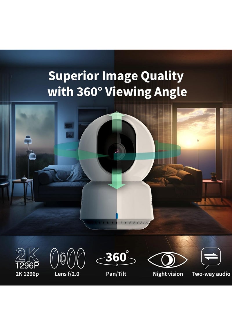 Aqara 2K Indoor Security Camera E1,HomeKit Secure Video Indoor Camera,Two-Way Audio,Night Vision,Person Tracking,Wi-Fi 6,Supports HomeKit, Alexa and IFTTT-Global version White