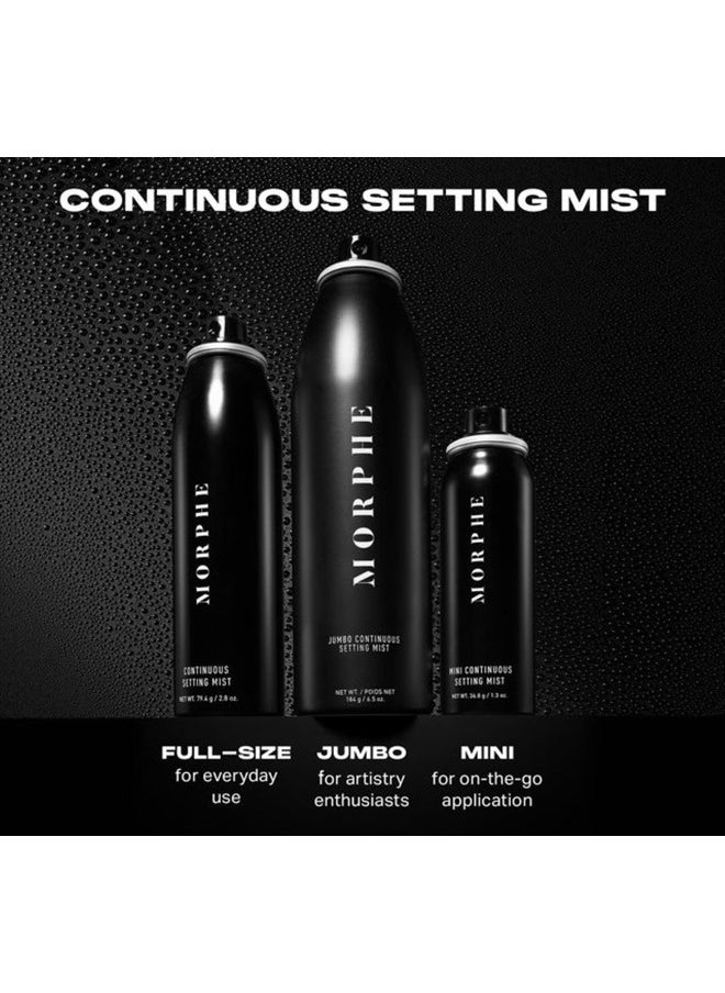 Morphe Continuous Setting Spray - Micro-Fine Setting Spray for Makeup with a Natural Finish - Helps Makeup Resist Caking or Fading & Increases Wear of Foundation (2.8 fl oz)