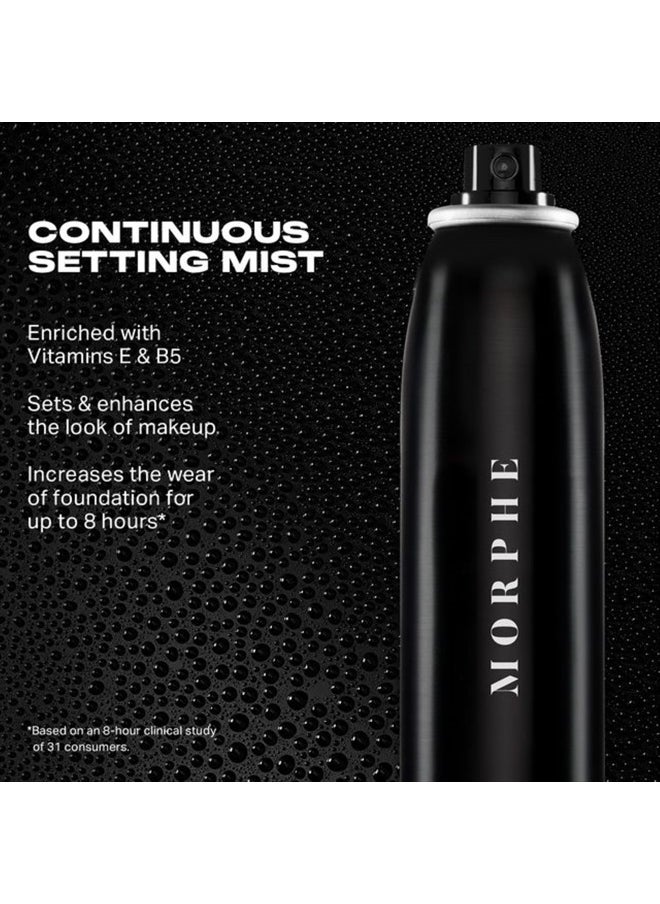 Morphe Continuous Setting Spray - Micro-Fine Setting Spray for Makeup with a Natural Finish - Helps Makeup Resist Caking or Fading & Increases Wear of Foundation (2.8 fl oz)