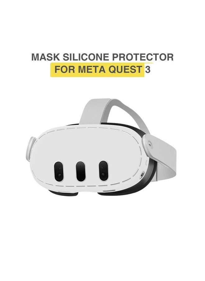 For Meta Quest 3 Helmet Protective Case Anti-scratch Sweat-Proof Shell VR Accessorie(Light Grey)