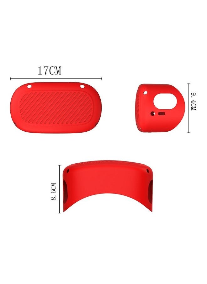 VR Glasses Silicone Waterproof Dust-Proof And Fall-Proof Protective Shell For Meta Quest(Red)