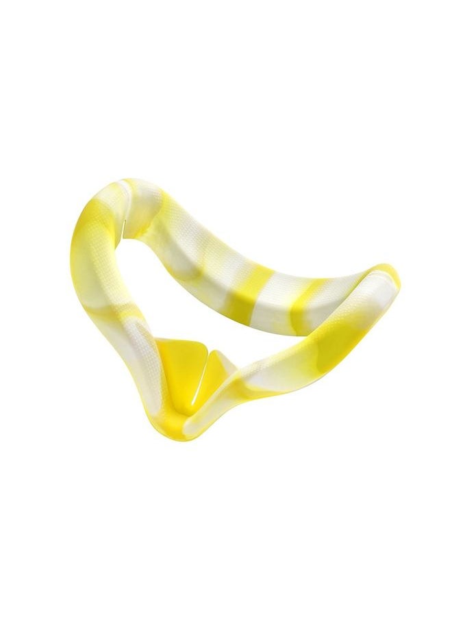 VR Silicone Eye Cover Anti-Sweat And Decontamination Color VR Goggles For Oculus Quest 2(White Yellow)