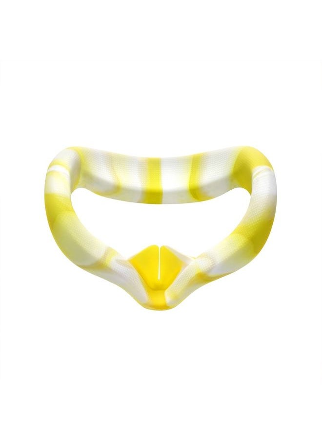 VR Silicone Eye Cover Anti-Sweat And Decontamination Color VR Goggles For Oculus Quest 2(White Yellow)