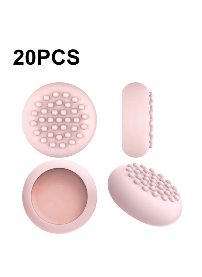 20 PCS Peripheral Button VR Handle Rocker Silicone Protective Cover, For Meta Quest 2(Pink)