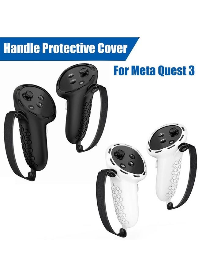 For Meta Quest 3S / 3 Controller Silicone Anti-Slip Protective Cover VR Accessories(White)