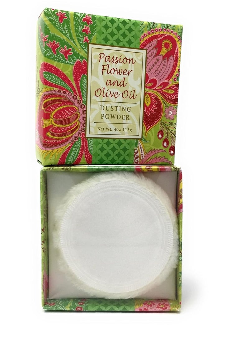 Greenwich Bay Trading Co. Dusting Powder, 4 Ounce, Passion Flower and Olive Oil