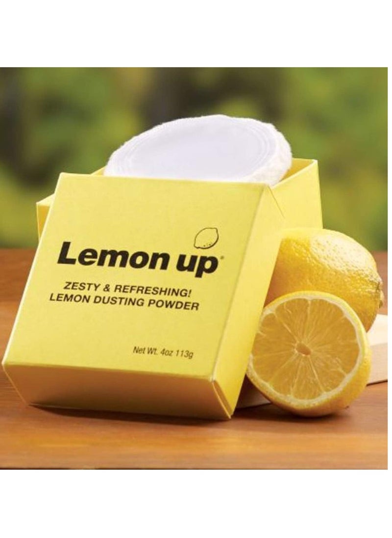 Limited Edition Lemon Up Dusting Powder 4 Oz! Lemony Scent Talc-Free Body Powder With Soft Puff! Made From Aloe Powder, Kaolin Clay, Jojoba Oil & Shea Butter! Leaves Skin Feeling Fresh, Soft And Dry!Limited Edition Lemon Up Dusting Powder 4 Oz! Lemony Scent Talc-Free Body Powder With Soft Puff! Made From Aloe Powder, Kaolin Clay, Jojoba Oil & Shea Butter! Leaves Skin Feeling Fresh, Soft And Dry!