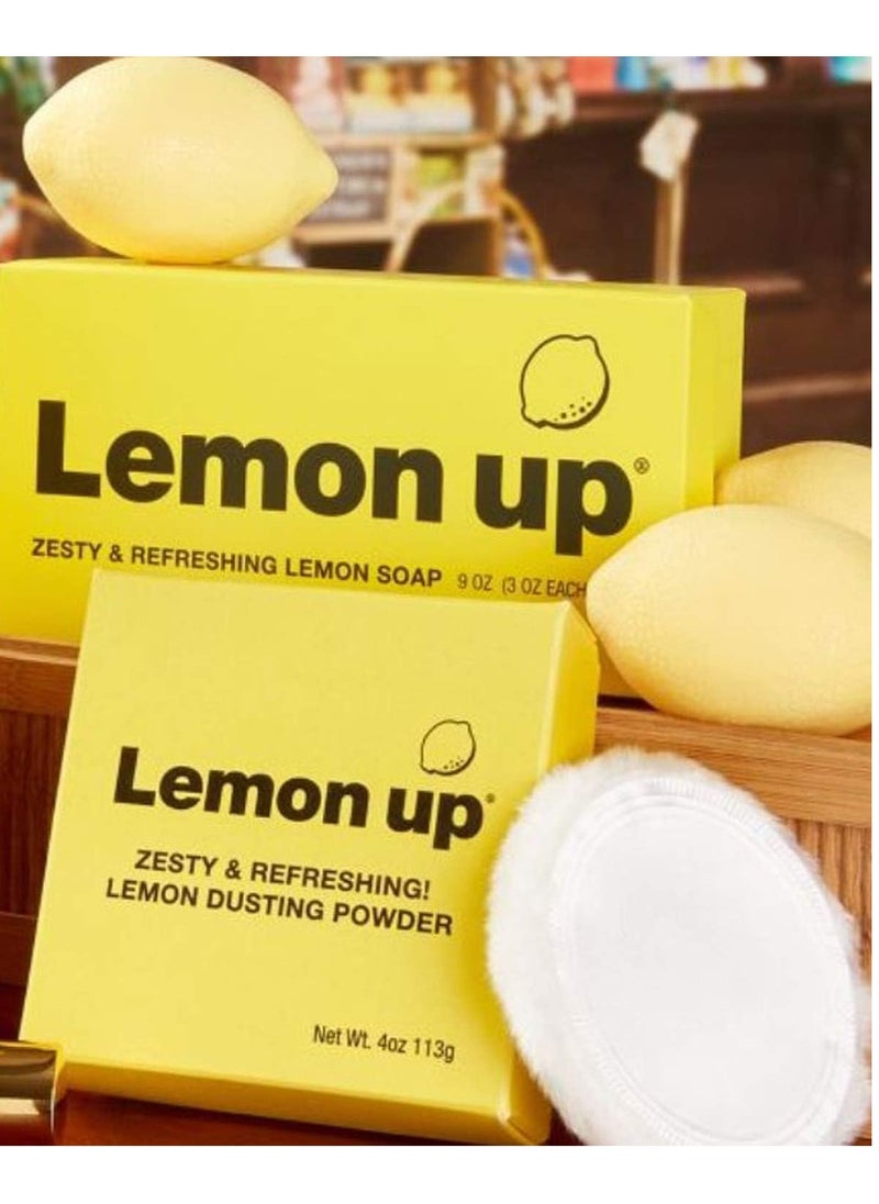 Limited Edition Lemon Up Dusting Powder 4 Oz! Lemony Scent Talc-Free Body Powder With Soft Puff! Made From Aloe Powder, Kaolin Clay, Jojoba Oil & Shea Butter! Leaves Skin Feeling Fresh, Soft And Dry!Limited Edition Lemon Up Dusting Powder 4 Oz! Lemony Scent Talc-Free Body Powder With Soft Puff! Made From Aloe Powder, Kaolin Clay, Jojoba Oil & Shea Butter! Leaves Skin Feeling Fresh, Soft And Dry!