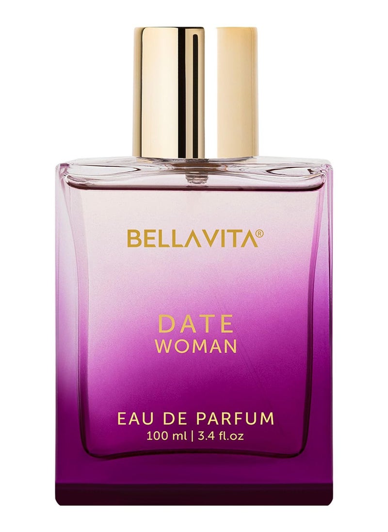 Date Eau De Parfum for Women with Pink Pepper, Red Fruit & Jasmine | Fruity & Spicy Long-Lasting EDP Fragrance Scent | 3.4 fl. oz.