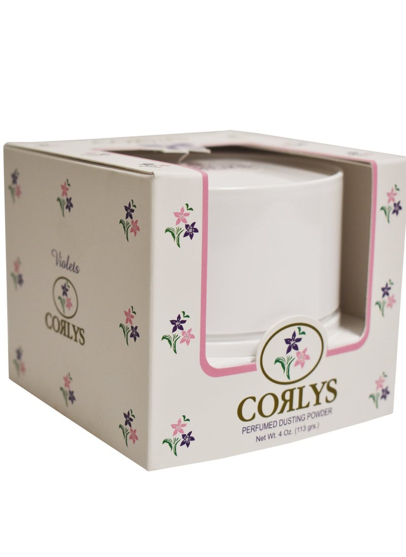 Corlys Dusting Powder for Women and Children With Puff 4 Oz