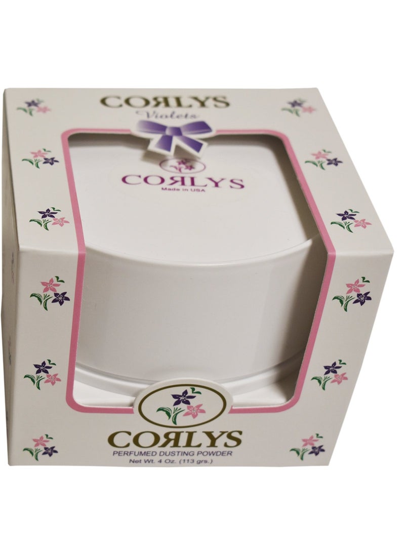 Corlys Dusting Powder for Women and Children With Puff 4 Oz