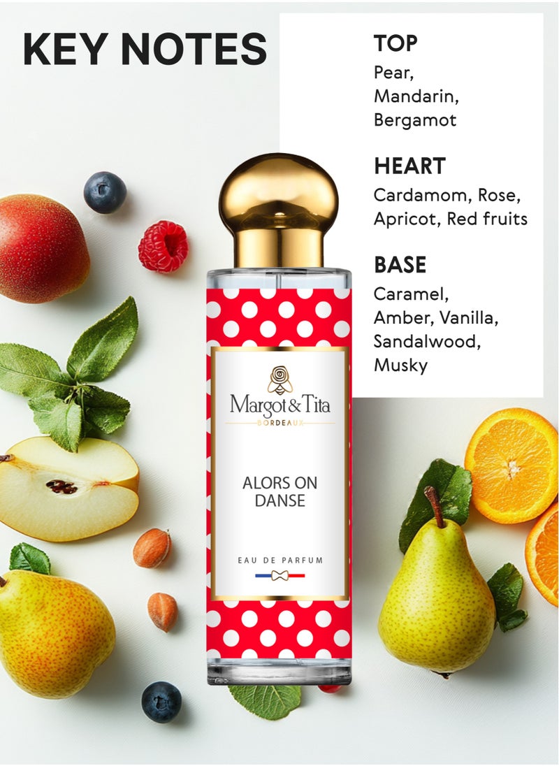 Perfume From France 50ml - Alors On Danse - Bold Scent with Red Fruits, Vanilla and Caramel - Long Lasting Fragrance with Pear, Rose and Amber - Luxury Perfume for Women