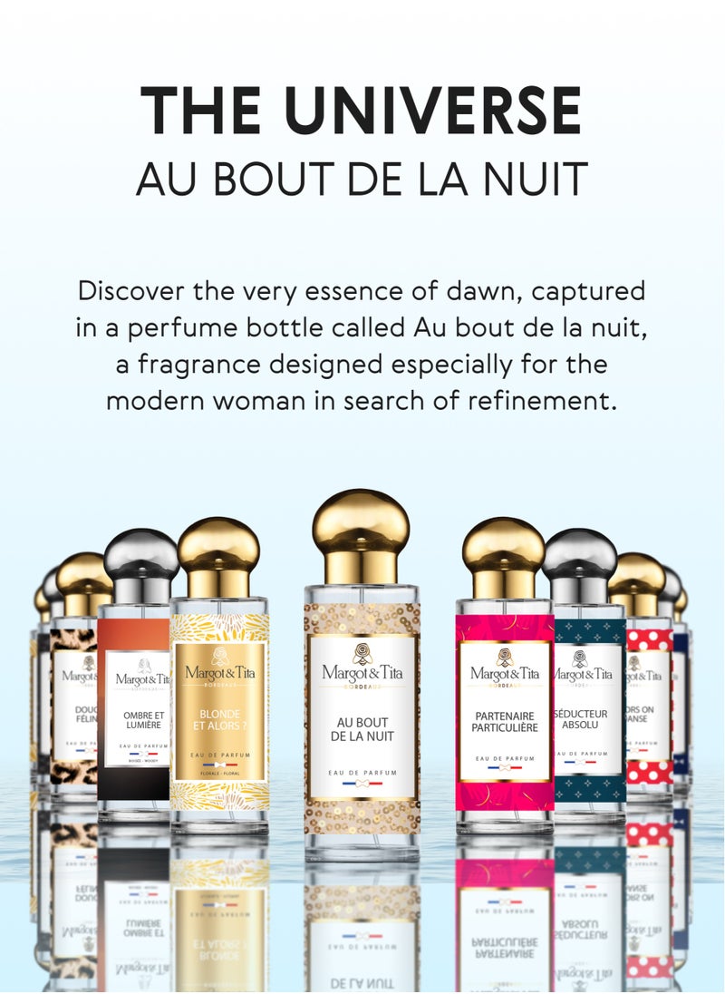 Perfume from France 30ml - Au Bout de la Nuit - Floral Musk Scent with Jasmine, Rose and Ylang-ylang, Long Lasting Fragrance with Sandalwood and Patchouli - Luxury Perfume Gift for Women