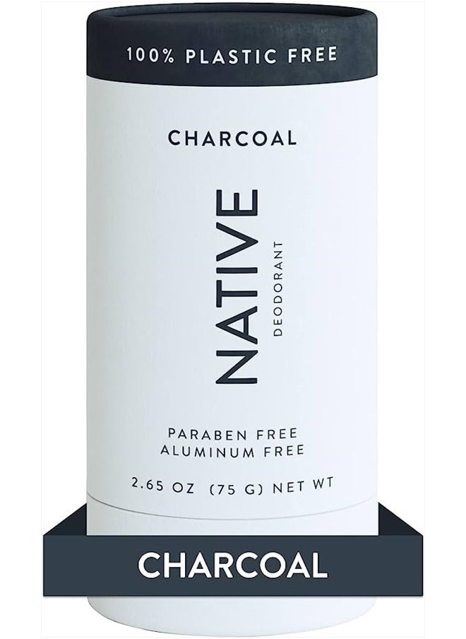 Plastic Free Deodorant Contains Naturally Derived Ingredients, 72 Hour Odor Control | Deodorant for Women and Men, Aluminum Free with Baking Soda, Coconut Oil and Shea Butter | Charcoal