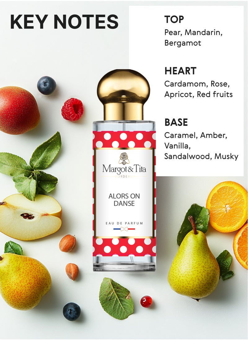 Perfume From France 30ml - Eau de Parfum Alors On Danse - Bold Fragrance with Red Fruits, Vanilla and Caramel - Long Lasting Perfume with Pear and Cardamom - Luxury Scent for Women