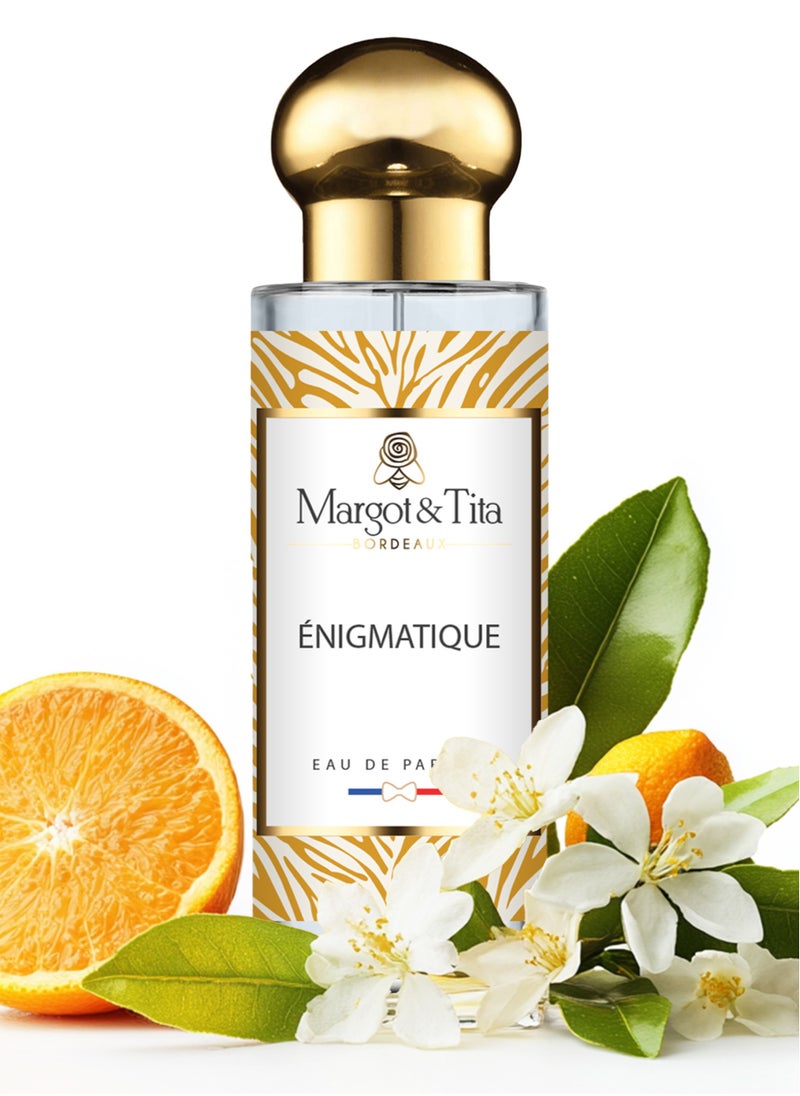 Perfume From France 30ml - Floral Eau de Parfum Enigmatique for Women - Jasmine and Orange Blossom with Honey Notes - Alluring Fragrance with Patchouli - Luxury Perfume For Women