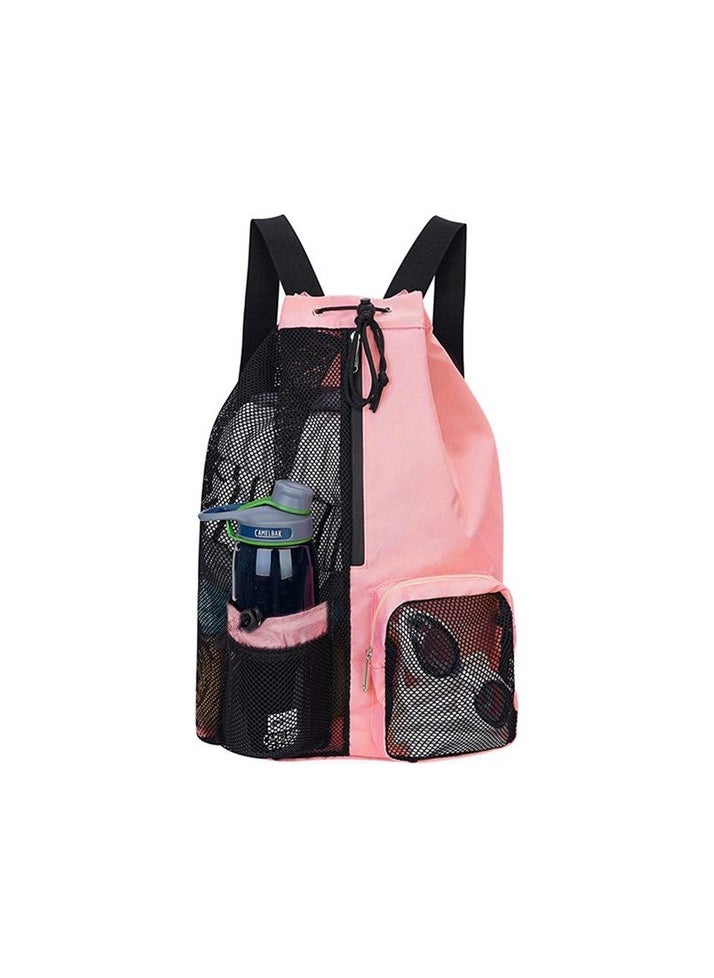 Knitted Backpack Beach Backpack, Gym and Exercise Team Bag (abroad Colour:Pink