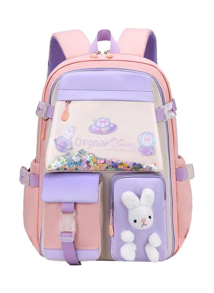 Girl backpack Kawaii rabbit backpack girl school bag cute school backpack school kids Sizes:40*30*16cm Colour:Purple