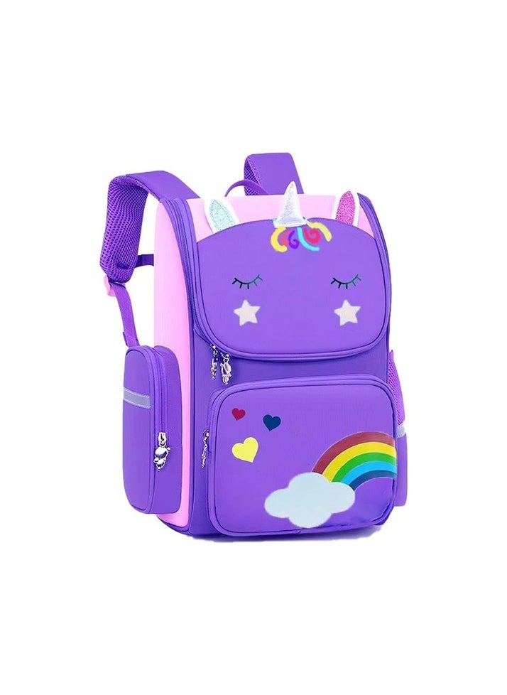 Girl School Bag Children's Backpack Ilk School Bag Colour:Purple Sizes:38*30*13cm