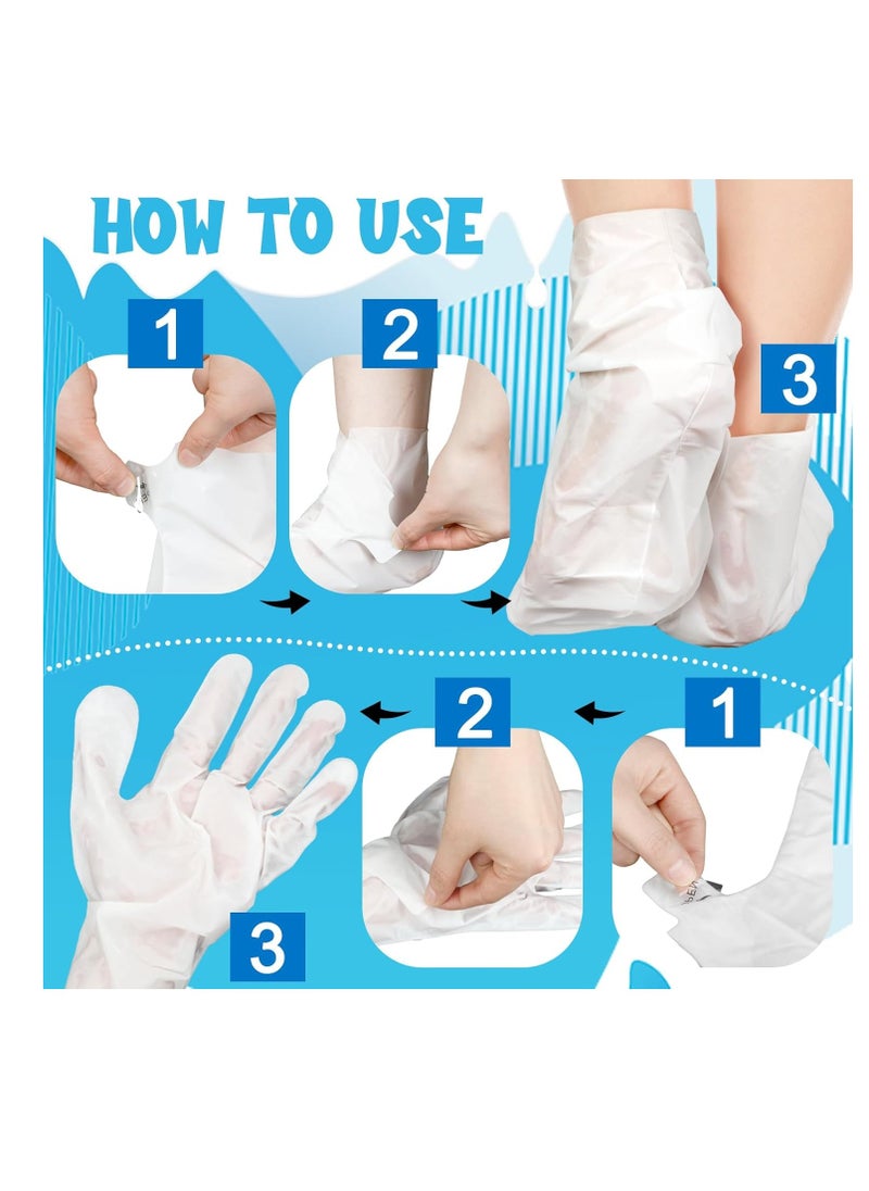 24 Pcs Moisturizing Hand and Foot Masks Hydrating Gloves Socks Masks for Dry Foot Hand Skin Gift for Women Men Soft Smooth