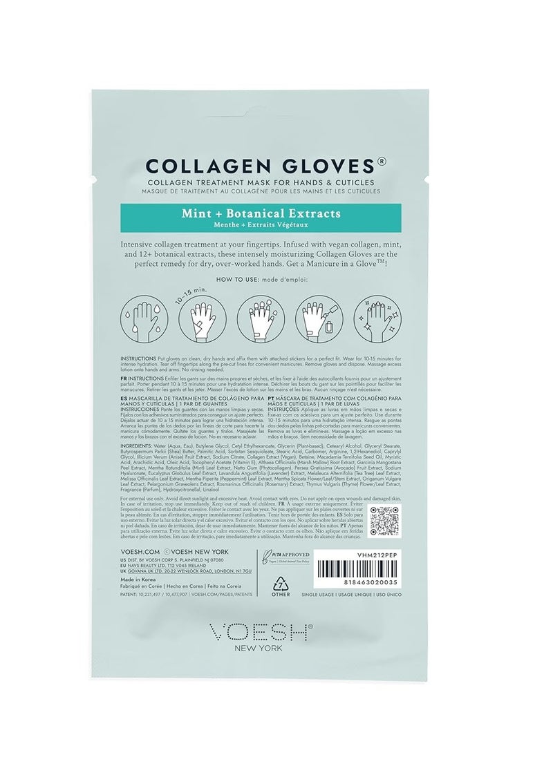 VOESH Collagen Gloves, Vegan Hand Masks, Moisturizing Hand Mask, Lotion Gloves, Hydrating Gloves, Hand Care, Spa Manicure Gloves, Dry Hand Treatment