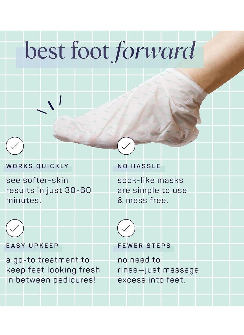 SpaLife Beauty Comfort Zone Soothing Foot Masks – Hydrating and Moisturizing Foot Socks – Hydrating Foot Mask – Soothes Rough, Cracked, Dry Feet with Tea Tree Oil – Shea Butter – Peppermint – 8 Pack