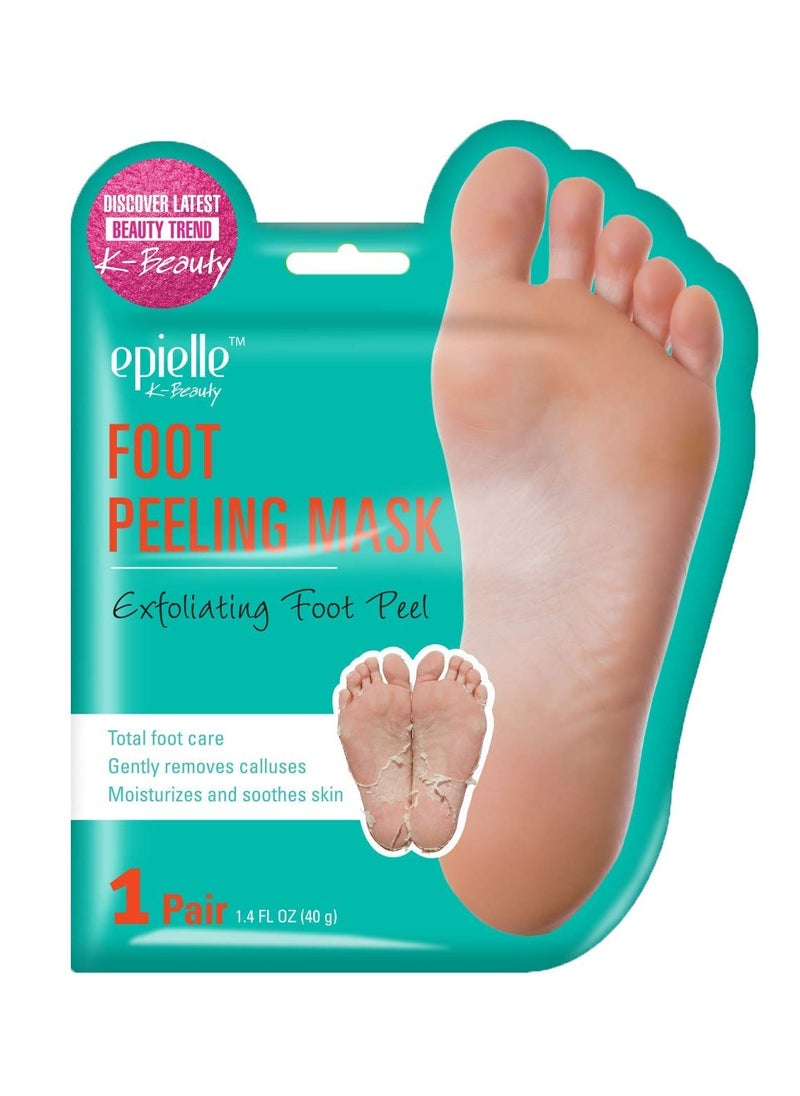 Epielle-Foot Peel Mask - 2 Pack - For Cracked Heels, Dead Skin & Calluses - Make Your Feet Baby Soft & Get a Smooth Skin, Removes & Repairs Rough Heels, Dry Toe Skin - Exfoliating Peeling Treatment