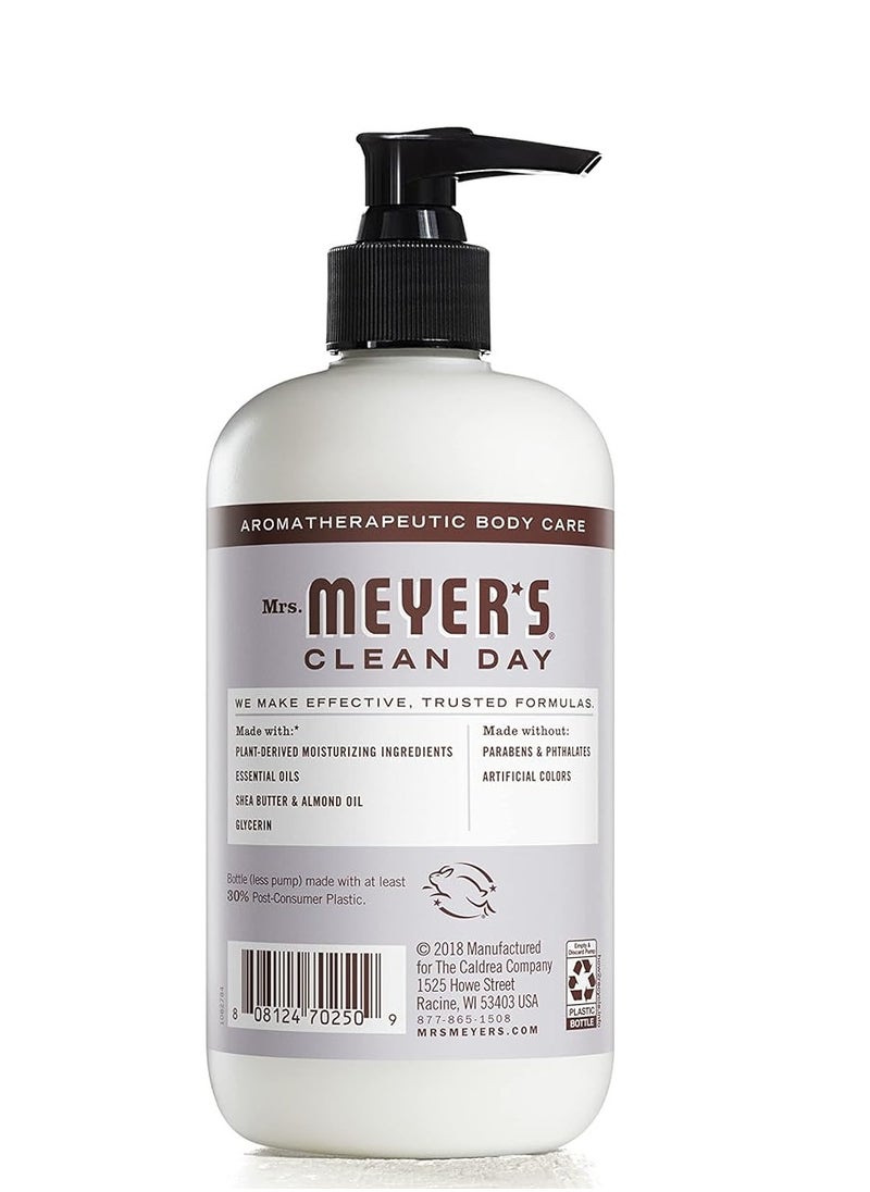 MRS. MEYER'S CLEAN DAY Hand Lotion for Dry Hands, Non-Greasy Moisturizer Made with Essential Oils, Lavender, 12 oz