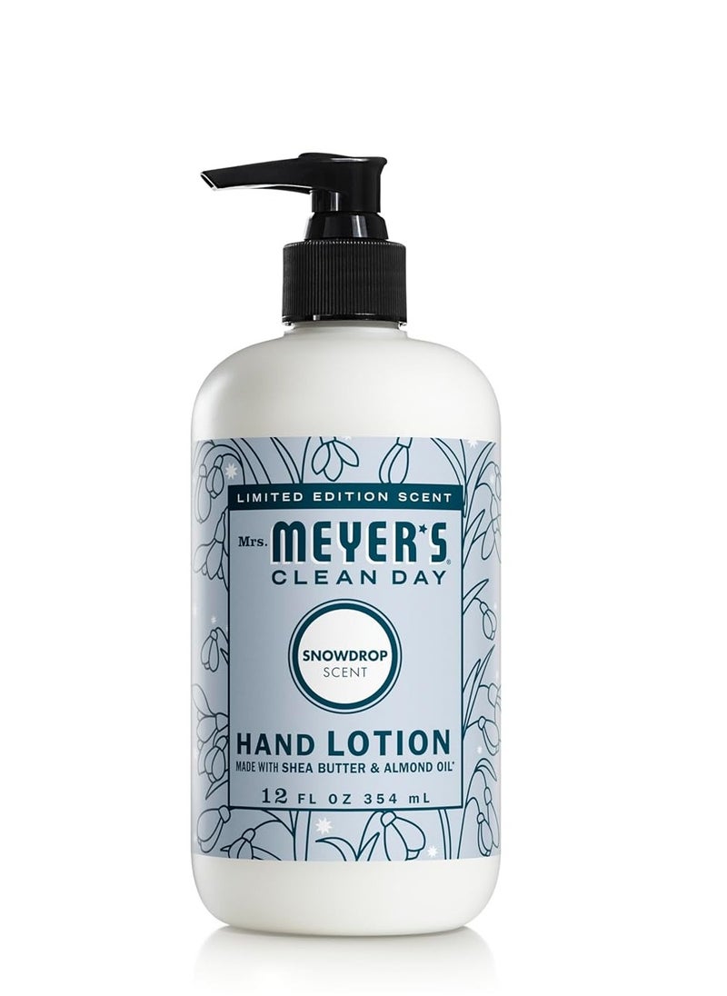 MRS. MEYER'S CLEAN DAY Hand Lotion, Snowdrop Scent, 12 Ounce Bottle