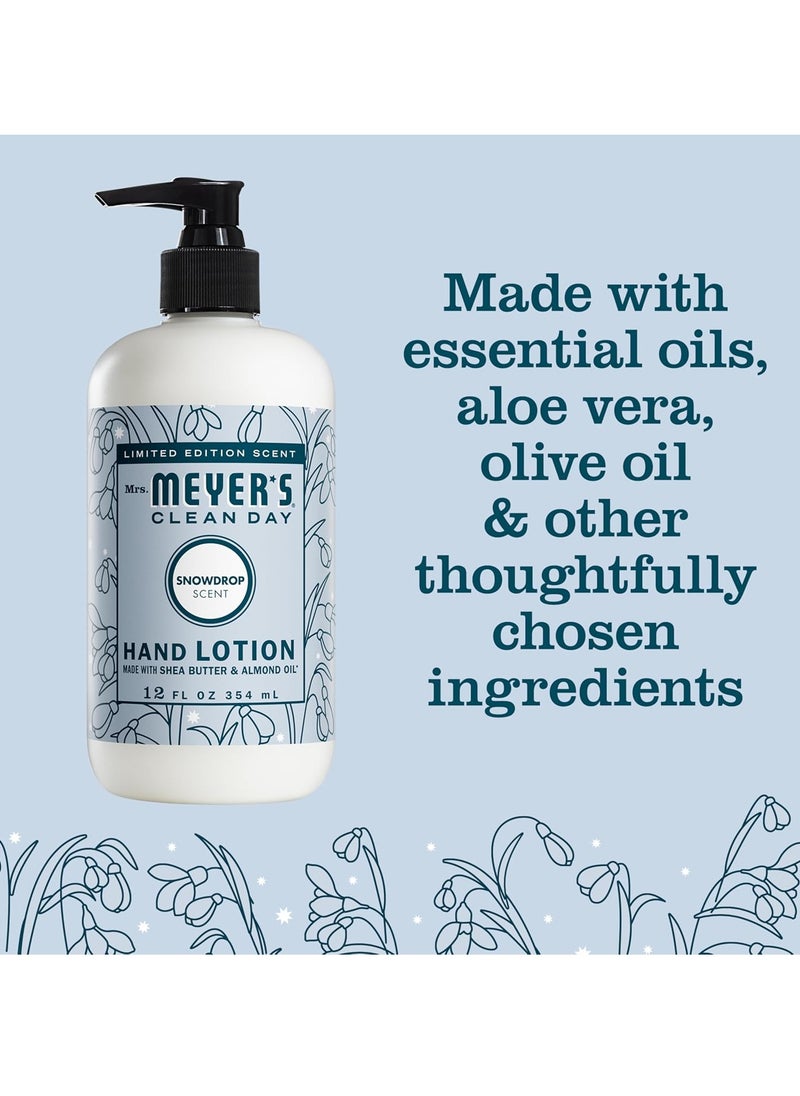 MRS. MEYER'S CLEAN DAY Hand Lotion, Snowdrop Scent, 12 Ounce Bottle