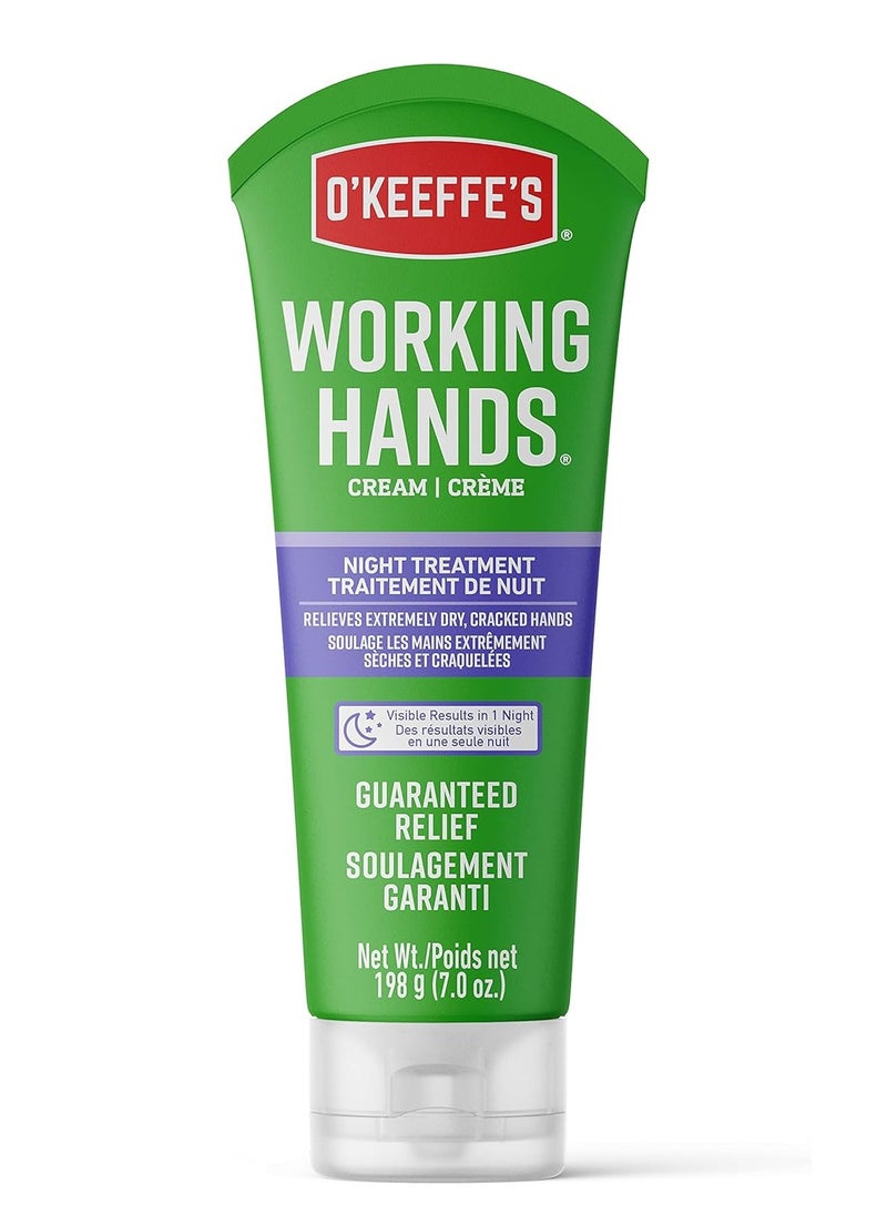 O'Keeffe's Working Hands Night Treatment Hand Cream; 7 oz Tube; (Pack of 1)