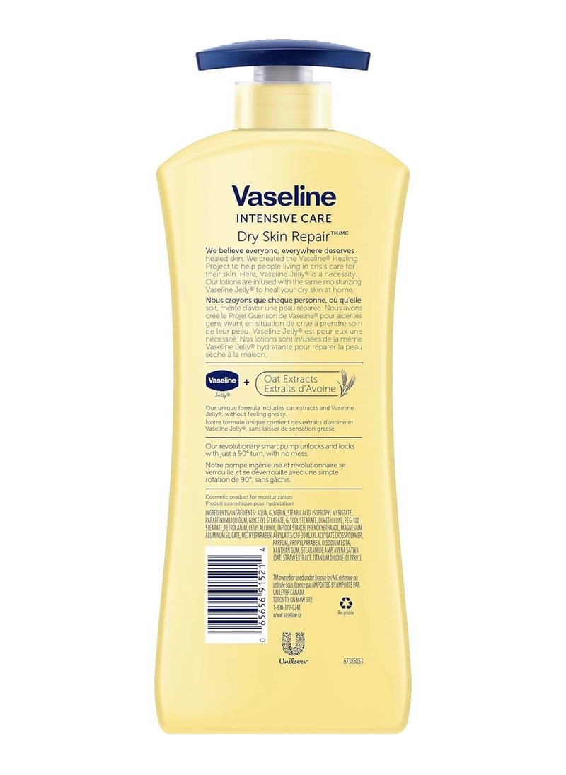 Vaseline Intensive Care Nourishing Moisture Body Lotion for Dry Skin, Made with Ultra-Hydrating Lipids + Pure Oat Extract for Nourished, Healthy-Looking Skin 20.3 oz, 3ct