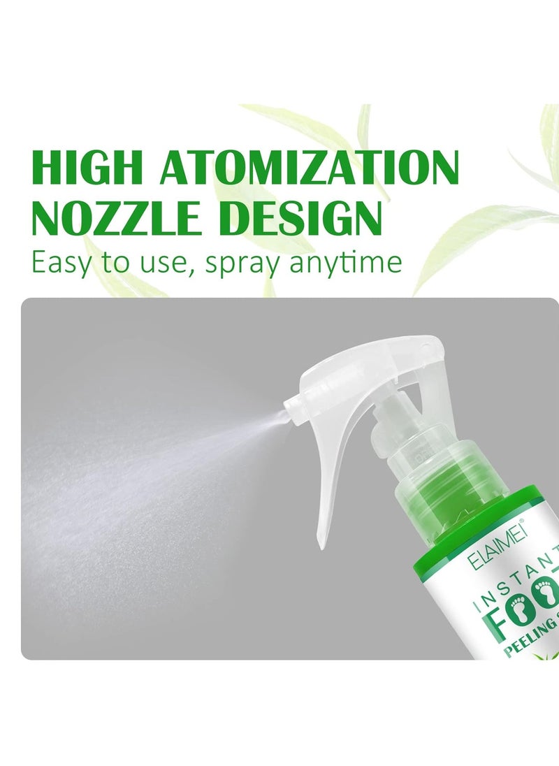 Foot Peel Spray,Foot Exfoliating Spray, Foot Peeling Spray that Remove Dead Skin within Seconds,Hydrating Nourish Peel Off Spray (Green Tea)