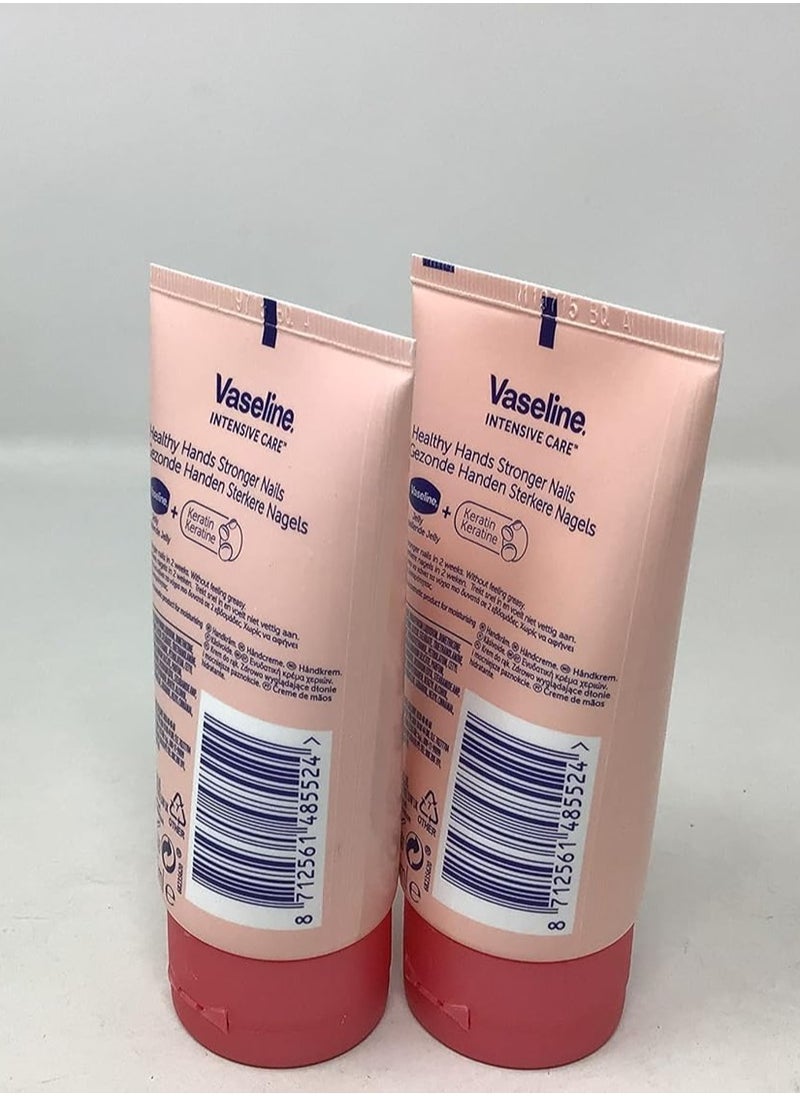 Vaseline Intensive Care Healthy Hands + Stronger Nails Hand Cream 75Ml - Pack of 2