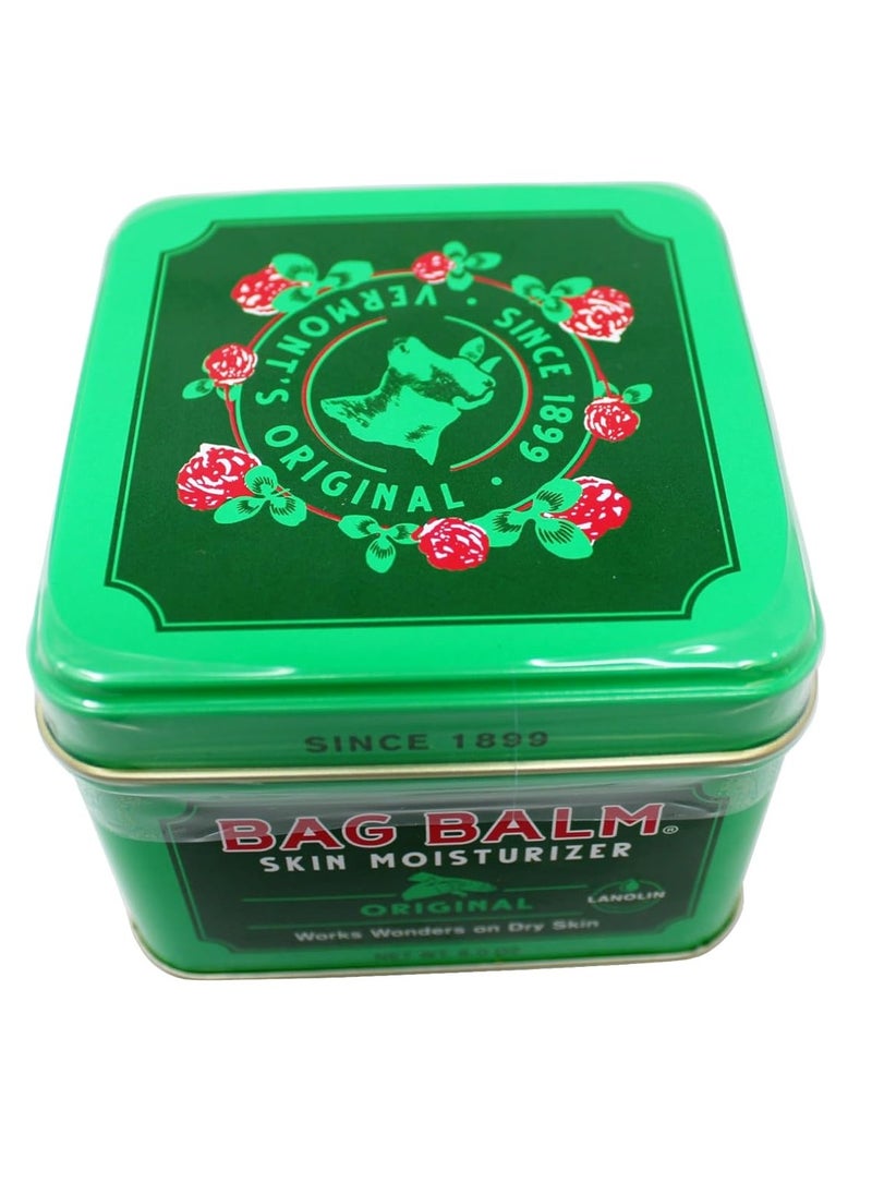 Bag Balm Vermont's Original for Cracked Hands, Dry Skin - Moisturizing Lotion Salve 8 Ounce - 2 Pack