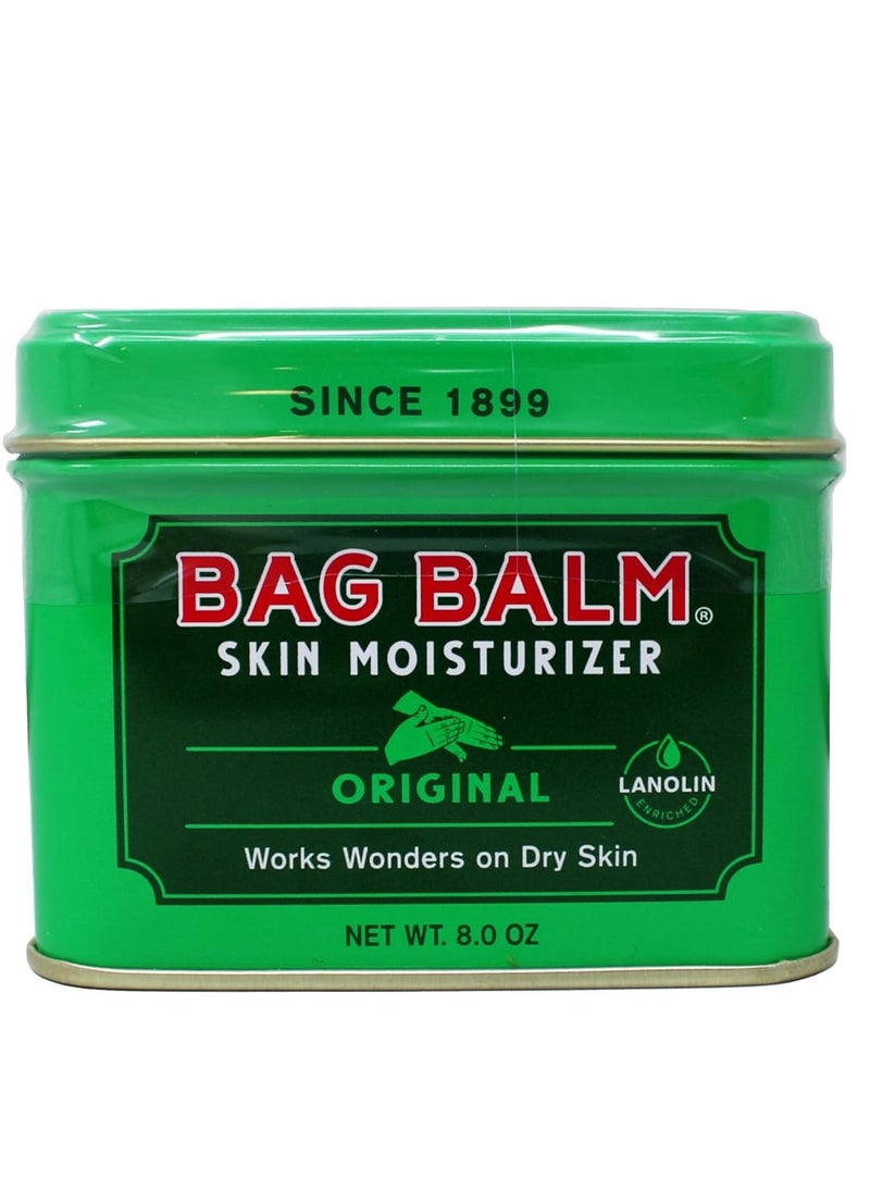 Bag Balm Vermont's Original for Cracked Hands, Dry Skin - Moisturizing Lotion Salve 8 Ounce - 2 Pack