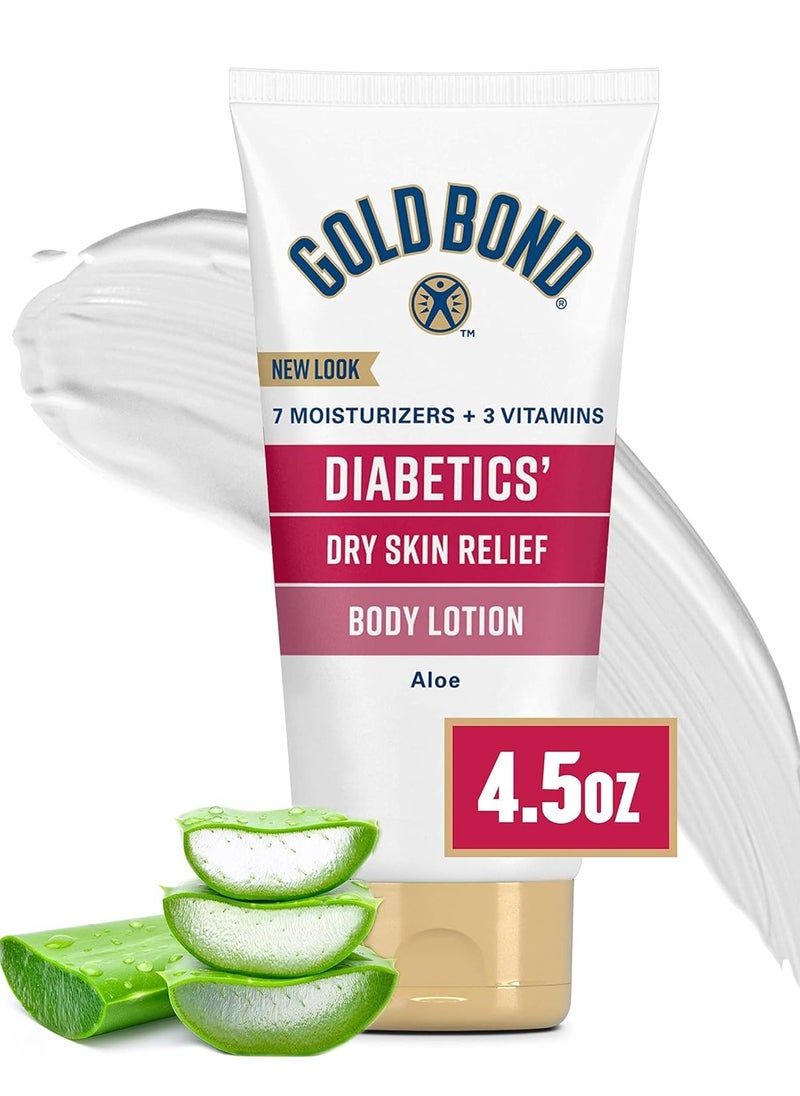 Gold Bond Diabetics' Dry Skin Relief Body Lotion, 4.5 oz., With Aloe to Moisturize & Soothe