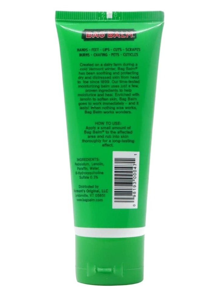 Bag Balm Vermont's Original Hand Moisturizer, Hand Balm for Dry Skin, Cracked Hands, Heels & Dry Hands Treatment, For Dogs and More Ointment, Dry Skin Lotion (2oz Tube (Pack of 2))