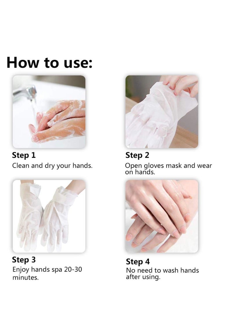 MOND'SUB 5 Pairs of Honey and Almond Best Hydrating Hand & Nail Mask - Best Deep Moisturizing Gloves for Dry Hands