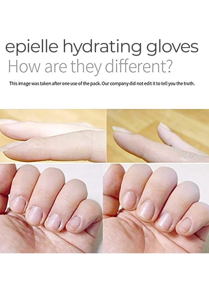 Epielle Hydrating Hand Masks (6pk Gloves) for Dry Hands | Shea Butter, Jojoba Oil, Vitamin E | Intensive Spa Treatment | Beauty Gift, Gift Set, Spa Day | Korean Skincare