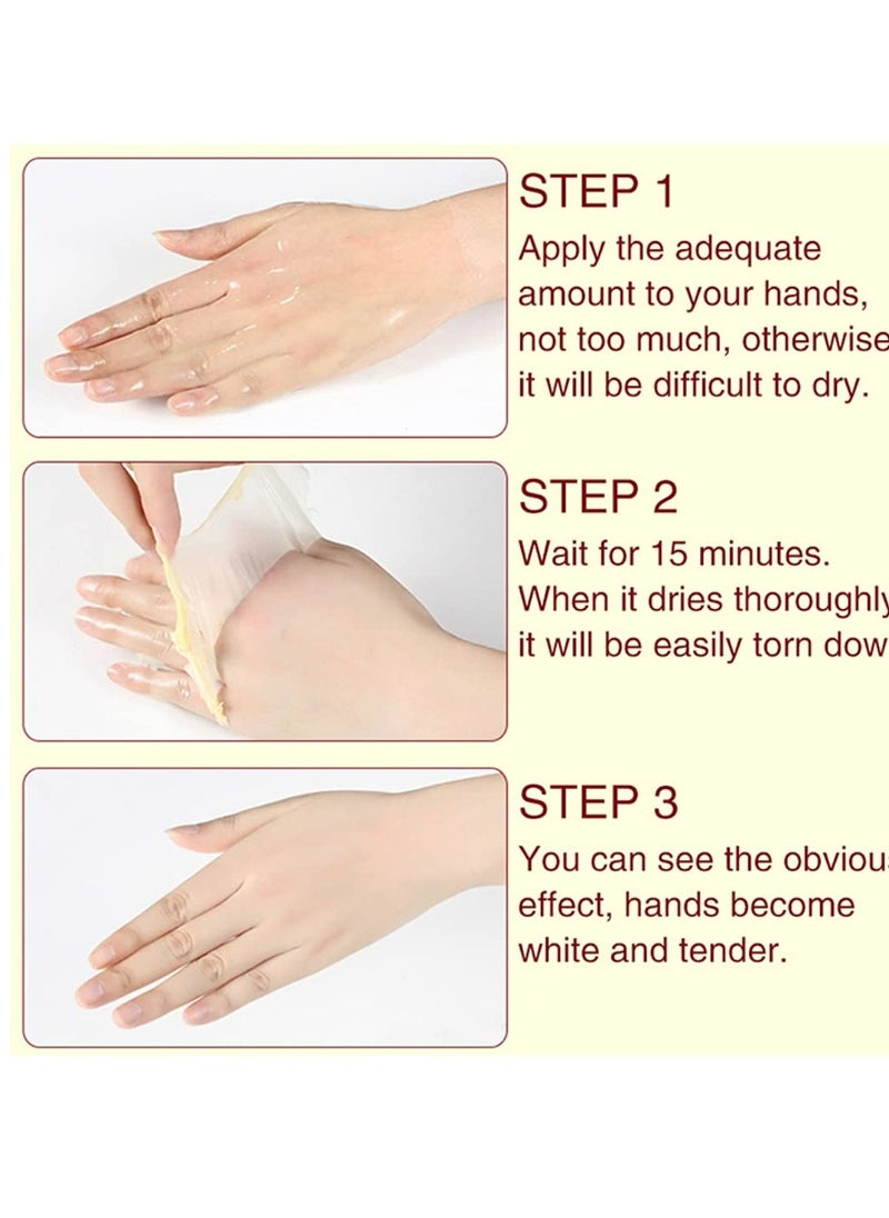 Hand Mask Milk Honey Peel Off Hand Wax Moisturizing Hydrating Nourishing Exfoliating Hand Film Hands Care paraffin110g