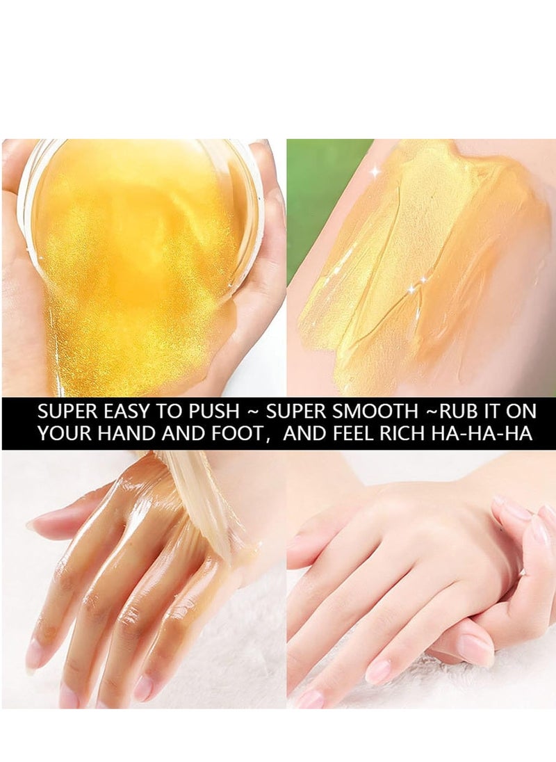 Vitamin C & Turmeric Hand and Foot Peel Mask, Hydrating Peel Off Hand Wax Mask Nourishing Exfoliating Repair Dry Rough Cracked Skin Hands Care, Exfoliating Hand Peeling Mask for Men & Women