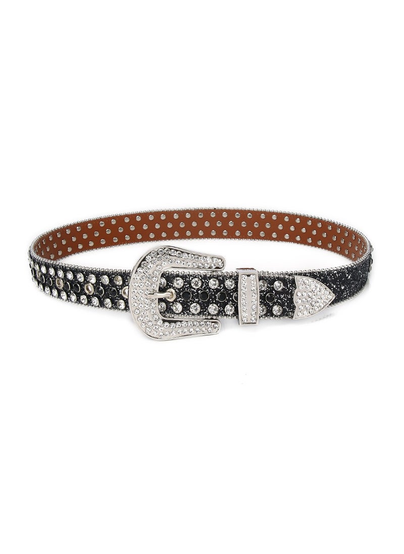 Guangzhou rhinestone belt men inlaid full diamond hip-hop punk fashion jeans belt belt factory outlet