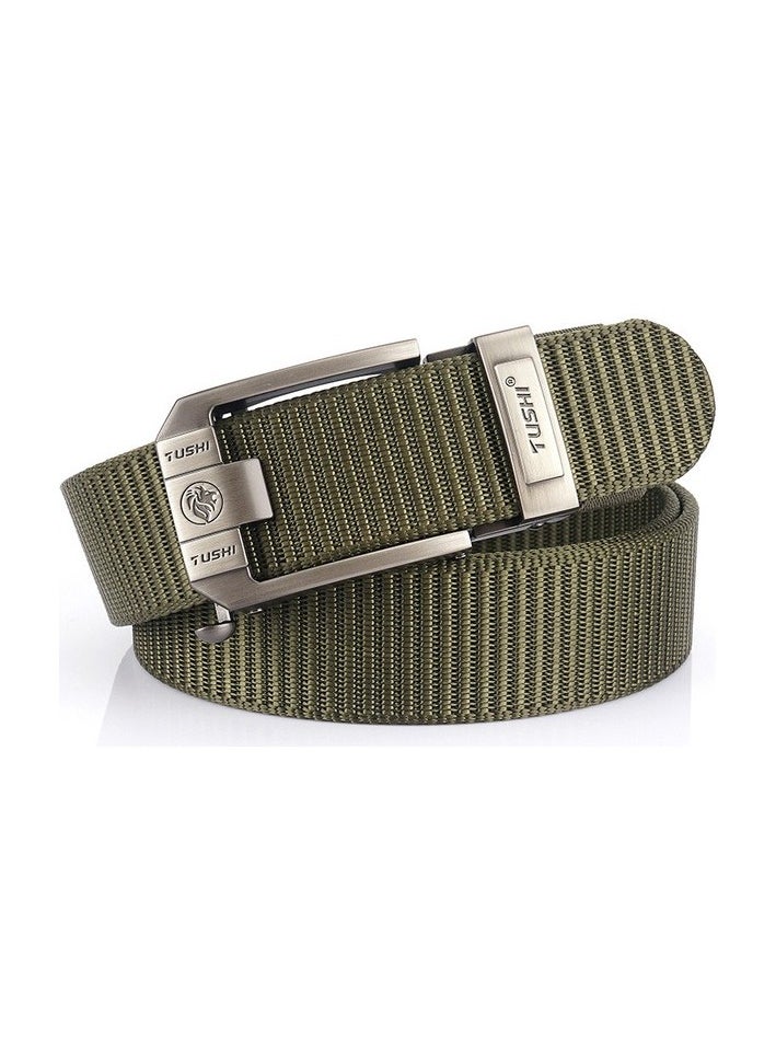 Male daily nylon automatic belt Colour:Green Body:Standard