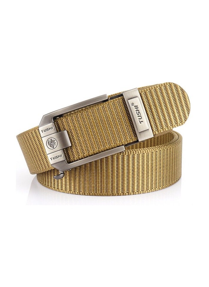 Male daily nylon automatic belt Colour:Brown Body:Standard