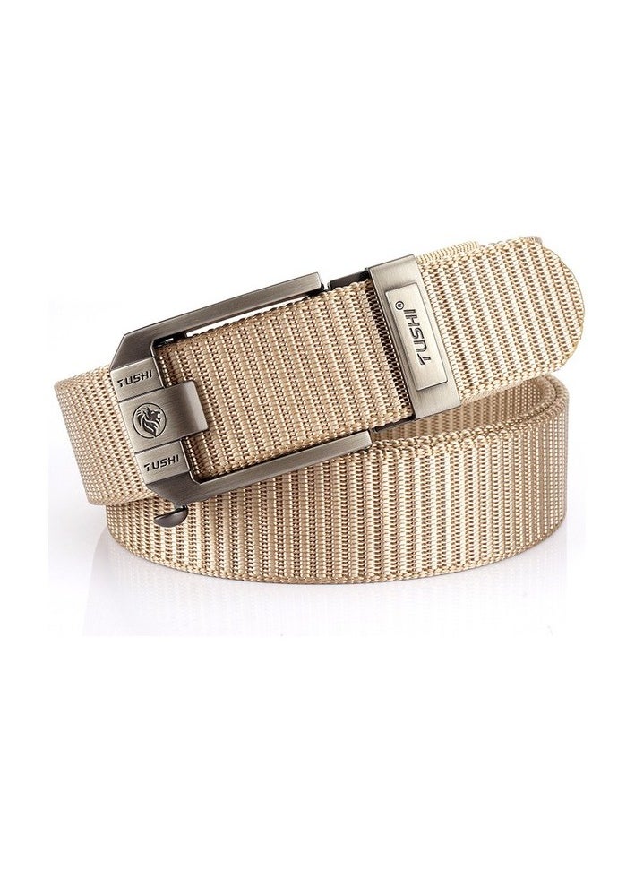 Male daily nylon automatic belt Colour:Khaki Body:Standard